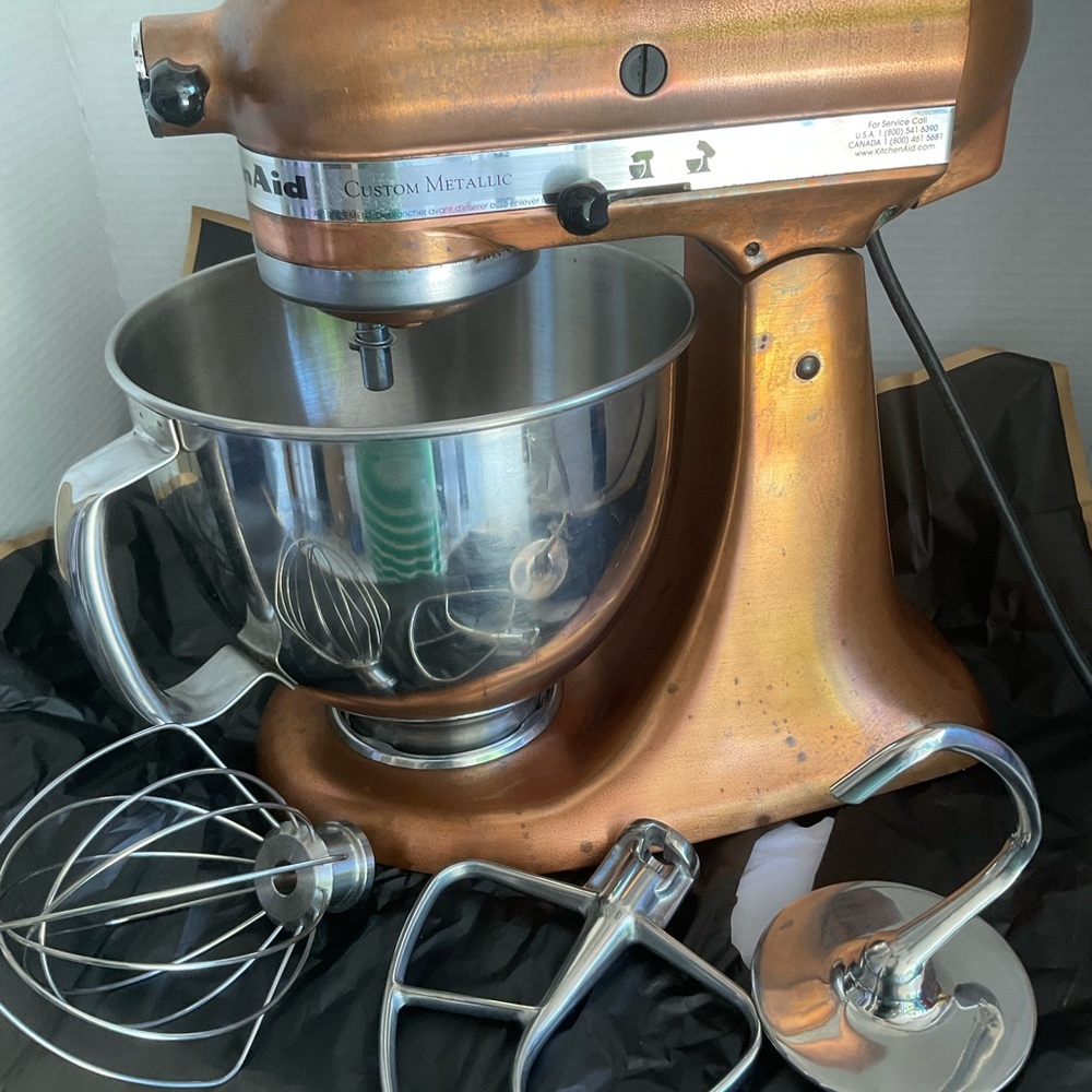 KitchenAid Metallic Copper Stand Mixer with Accessories